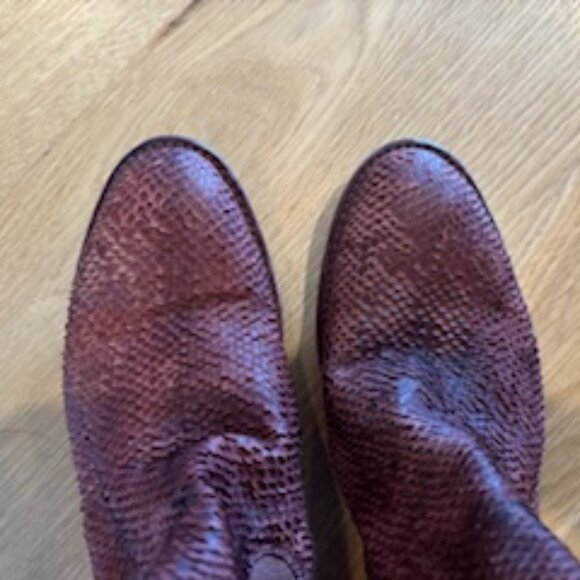 SHOTO Brick Red Western Chelsea Leather Boots - Picture 8 of 14